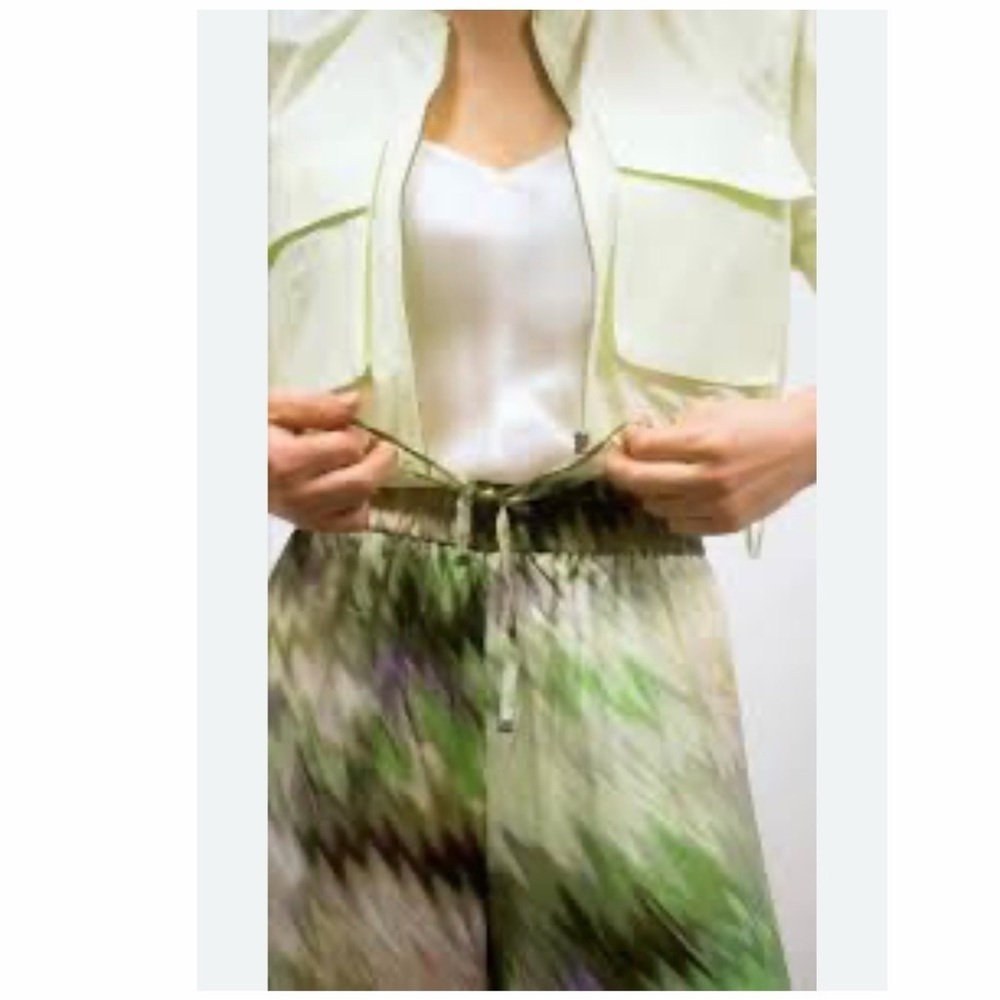 RAFFAELLO ROSSI Multicolor Patterned Wide-Leg Pants size 6 - Picture 3 of 11